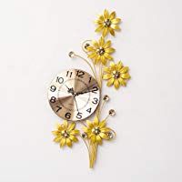 reloj de pared Simple Arte Girasol Creativo Reloj de Cuarzo Decoraci&oacute;n Dormitorio Silenciar Mesa Colgante Manualidades