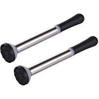 BESTONZON 2 Unids C&oacute;ctel de Acero Inoxidable Muddler Bebida Profesional Muddler Ideal Bartender Herramienta Popsicle Masher
