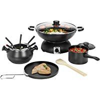 Tristar BP-2986 - Set Wok, 4 sartenes diferentes con termostato, 1200 W