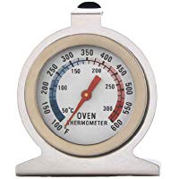 Aofocy Term&oacute;metro de Horno Est&aacute;ndar de Acero Inoxidable Escala Doble Control de Temperatura Rango 50-300 Tostador para Parrilla de Horno