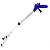 Migvela Manija Antideslizante M&uacute;ltiples prop&oacute;sitos Plegadora de aleaci&oacute;n de Aluminio Herramienta de Recogida Herramienta de Recogida Extender Extender F&aacute;cil Palo Barra de Basura - Plateado