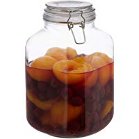 Relaxdays&nbsp;&ndash;&nbsp;3&nbsp;litros de conservas Cristal, para conservar vieren, Gastro, Cierre de Clip, Anillo de Goma, herm&eacute;tica, XXL einweckglas, Transparente, Cristal, Hierro, Est&aacute;ndar,