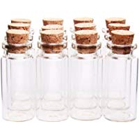 Kentop 12stk Mini Botella de Cristal con Corcho 1,5&nbsp;ML peque&ntilde;o Cristal biberones Botella vac&iacute;a weithals Cristal Bottle para Drift phiole biberones w&uuml;nschend Botella