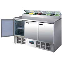 Polar - Mostrador refrigerado para preparaci&oacute;n de pizza y ensaladas con pantalla - 390&nbsp;L - Frigor&iacute;fico comercial