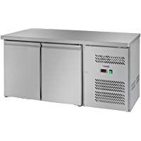 Royal Catering Mesa Refrigerada RCLK-S228 (228 L, Superficie de trabajo de acero inoxidable, compresor 258 W Zanussi, 2 puertas, R600a)