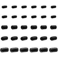 30 piezas Snap on Ferrite Core Bead Choke Ring Cord RFI EMI- Filtro de supresor de ruido para USB/Audio / Cable de alimentaci&oacute;n de v&iacute;deo, 3,5 mm/5 mm/7 mm/9 mm/13 mm de di&aacute;metro Cable