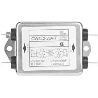 CW4L2-20A-T Filtro de potencia EMI Monof&aacute;sico Filtro de potencia de secci&oacute;n doble 115V / 250V