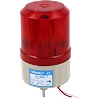 sourcingmap DC 24V LED Luz Indicadora DE 110dB Rojo de la industria de la torre de la Se&ntilde;al Indicaci&oacute;n de Advertencia de Seguridad