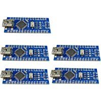 Aihasd 5pcs Tarjeta Micro Controlador Mini USB Nano V3.0 ATmega328P 5V 16M para Arduino