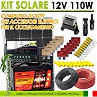Kit solar M&oacute;dulo 110&nbsp;W 12&nbsp;V + regulador PWM 10&nbsp;A + bater&iacute;a AGM 100&nbsp;Ah completo de accesorios el&eacute;ctricos