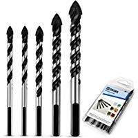 QWORK Juego de brocas con punta de carburo de tungsteno para azulejos, hormig&oacute;n, ladrillo, vidrio, pl&aacute;stico y madera, 6&nbsp;, 8&nbsp;, 10&nbsp;y 12&nbsp;mm