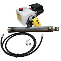 Flowfit Hidr&aacute;ulico 24VDC sencillo actuando remolque kit para elevador 2.5 Tonelada, 600mm movimiento del cilindro