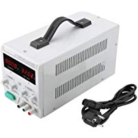 Fuente de alimentaci&oacute;n de laboratorio, Akozon 4LED Fuente de alimentaci&oacute;n de CC digital regulada ajustable 30V 10A 220 / 110V (LW-3010KDS)