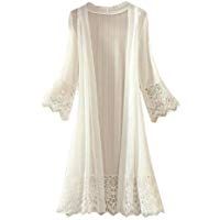 ❤️ Kimonos Mujer,Modaworld Moda Casual Mujeres de Manga Larga Tops de Encaje Blusa Camiseta Smock Cardigans Mujer Camisola Playa Chaqueta Mujer Primavera Oto&ntilde;o