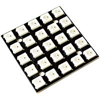 WS2812B 5 * 5 d&iacute;gitos 5050 RGB LED controlador a todo color Placa de desarrollo de 25 bits M&oacute;dulo de placa de controladores para Arduino - Negro
