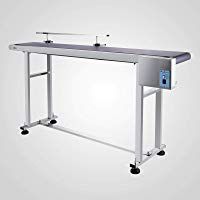Mophorn Banda Transportadora El&eacute;ctrica 150 cm x 20 cm Banda Transportadora Acero inoxidable y PVC Antiest&aacute;tico