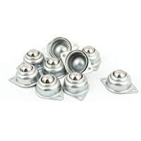 sourcingmap 9Pcs Colocar Montada En Brida de Fijaci&oacute;n de La Unidad de Transferencia de Bolas de Rodamiento de Las Ruedas del Rodillo Transportadora