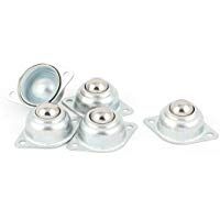 sourcingmap 5 Pcs de Bola de 15mm de Di&aacute;m. Transferencia de Metal Unidad de Cojinete de Rodillo Transportadora