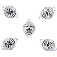 Juego de 5 ruedas giratorias para muebles, con rodamiento de bolas, con tornillos, 15 kg de capacidad de carga