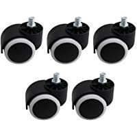 Yibuy - 5 estantes de Almacenamiento de Poliuretano Blanco para Silla de Ruedas de 5 Pulgadas