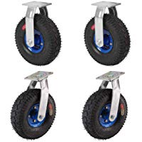 Funnyrunstore 4PCS Ruedas giratorias para trabajo pesado con cubierta antipolvo en rodamientos de bolas 170 Kg M&aacute;x.&nbsp;Ruedas de carga por rueda de 260 x 80 mm