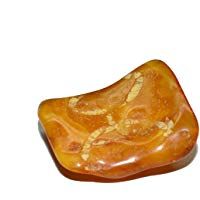 &Aacute;mbar Piedra Preciosa getrommelt con grabado 14.12&nbsp;quilates