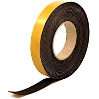 Esponja autoadhesiva de goma de neopreno, 1,5 mm de grosor x 10 m de largo, color negro