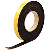 Esponja autoadhesiva de goma de neopreno, 1,5 mm de grosor x 10 m de largo, color negro
