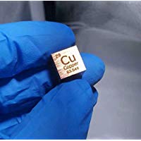 Cubo de cobre de 1 pieza, cobre de metal, cubo de 10 x 10 x 10 mm, 8,9 g, pureza de Cu 99,95%