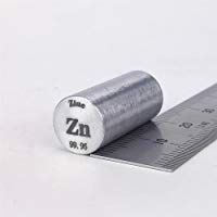 Barra de metal zinc 99,95% 11&nbsp;gramos 10diameterx20&nbsp;mm longitud elemento ZN muestra