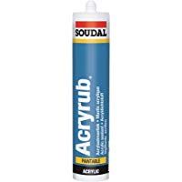 Soudal 102600&nbsp;"Acryrub&nbsp;&ndash;&nbsp;Sellador de juntas de acr&iacute;lico, 310&nbsp;ml, color blanco