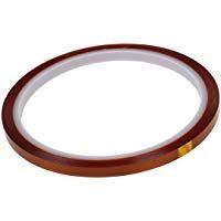 SODIAL(R) 100 pies 33m 5mm Kapton cinta de alta temperatura de calor de poliimida resistente