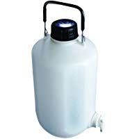 Azlon BGH036 - Aspirador redondo de pl&aacute;stico con tap&oacute;n de rosca (HDPE, 10 L)