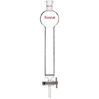 Columna de cromatograf&iacute;a de vidrio de borosilicato StonyLab con dep&oacute;sito y disco fritado, 250 ml de capacidad, junta exterior 24/40-250ml