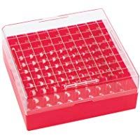 Wheaton W651700-R Caja De Congelaci&oacute;n Keepit-100 De Pl&aacute;stico Con 100 Compartimentos, Rojo