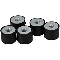 Yibuy 5PCS DE M6 20 x 15 Hembra Rosca Plana Base Goma aislador reemplazo