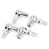 sourcingmap Cojinete del Extremo Punta de la Varilla V&aacute;stago de 4uds M6 M8 Rosca Macho Hembra Metal Dia de la R&oacute;tula, en Forma de L