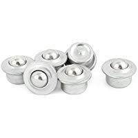 DealMux 31mm Transferencia Dia brida de metal Montaje de bola unidad de rodamiento rodillo transportador de 6 piezas