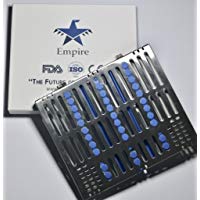 Empire's Premium Orthodontic Sterilization Cassette, bandeja de autoclave, estante, caja con cierre, 6 alicates ortop&eacute;dicos 'azul' alem&aacute;n inoxidable CE antimagn&eacute;tico 304, CE FDA