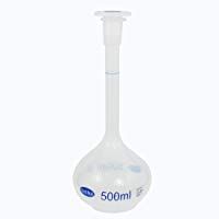 Frasco de medici&oacute;n volum&eacute;trica de pl&aacute;stico blanco transparente de cuello largo DealMux de 500 ml