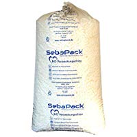 Material de relleno SebaPack para embalajes, 60&nbsp;a&nbsp;1200&nbsp;litros, copos de relleno bio, naturales, de almid&oacute;n de ma&iacute;z, color Blanco 240 litros