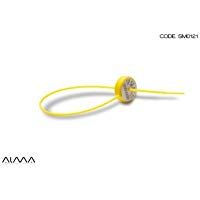 100 Precintos de Seguridad/Garant&iacute;a de pl&aacute;stico. Adecuado para peque&ntilde;as aplicaciones (E-Commerce ropa y accesorios). Color Blanco. Impresi&oacute;n numerados consecutivamente