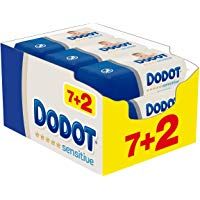 Dodot Sensitive Toallitas para Beb&eacute;, 9 paquetes de 54 unidades, 486 toallitas