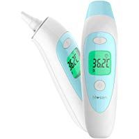 Mosen Term&oacute;metro Digital Beb&eacute; con Modo Frente y O&iacute;do, Term&oacute;metro Infrarrojo M&eacute;dico Preciso y R&aacute;pido, Alarma de Fiebre, Multifunci&oacute;n 4 en 1 para Ni&ntilde;os Adulto Ambiente y Objetos
