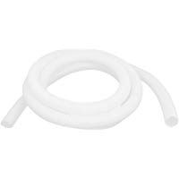 sourcingmap&reg; 2,4 metros largo 18x20mm corrugado flexible de fuelle Conducto Tubo Tubo Blanco