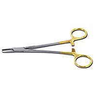 Gima 26539&nbsp;carburo de tungsteno Mayo Hegar aguja soporte, l&iacute;nea de oro, 14&nbsp;cm Longitud