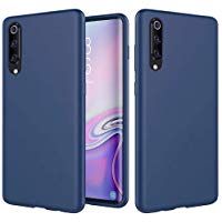 NiaCoCo Compatible con Xiaomi Mi 9 SE Funda Silicona L&iacute;quida Ultrafina Carcasa de Telefono Gel Goma Suave Tela Bumper Shockproof Resistente a Los Ara&ntilde;azos Cover（Azul）