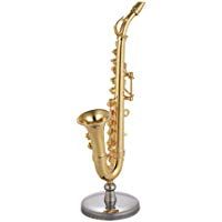 Decoraci&oacute;n Muslady Mini Lat&oacute;n Modelo de Saxof&oacute;n Alto Escritorio Exquisito Ornamentos de Instrumentos Musicales Regalo Musical con Caja Delicada (10cm)