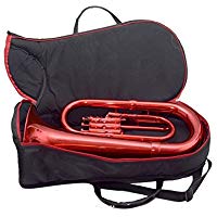Bombardino rojo chapado en Bb Pitch para venta con libre hecho a mano duro caso + pieza de la boca