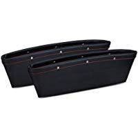 Lorjoyx PU de Cuero Auto Asiento Gap Filler Hendidura Bolsillo de Almacenamiento de Coches Organizador a Prueba de Fugas del colector Caja Ranura Papelera